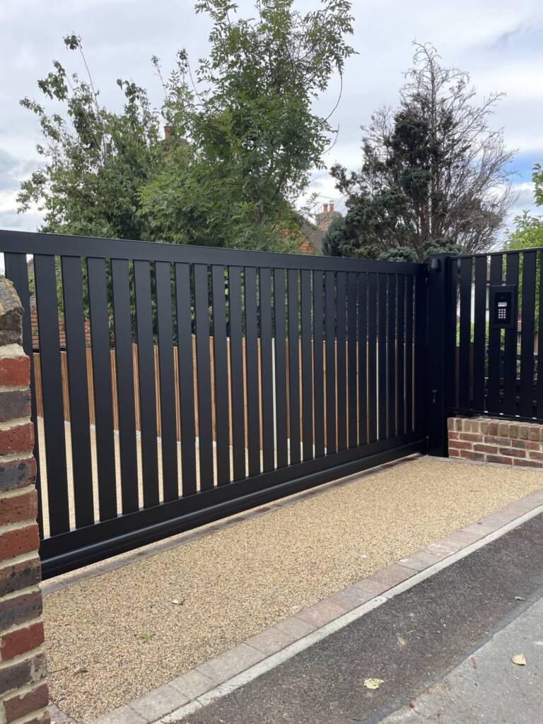 An example of automated gates in Surrey