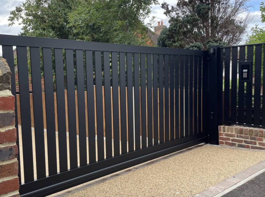 An example of automated gates in Surrey