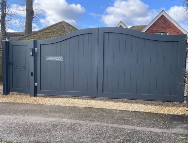 One of our automated electric gates securing a home