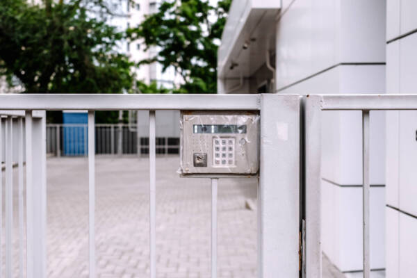commercial security gates with keypad access control